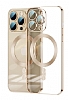 Eiroo Gbox iPhone 15 Pro Magsafe zellikli Kamera Korumal Gold Silikon Klf
