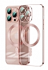 Eiroo Gbox iPhone 15 Pro Magsafe zellikli Kamera Korumal Rose Gold Silikon Klf