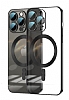 Eiroo Gbox iPhone 15 Pro Magsafe zellikli Kamera Korumal Siyah Silikon Klf