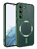 Eiroo Gbox Samsung Galaxy S23 Wireless arj zellikli Kamera Korumal Yeil Silikon Klf