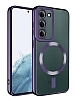 Eiroo Gbox Samsung Galaxy S23 Wireless arj zellikli Kamera Korumal Mor Silikon Klf