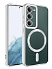 Eiroo Gbox Samsung Galaxy S23 Plus Wireless arj zellikli Kamera Korumal Silver Silikon Klf