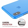Eiroo Ghost Thin iPhone X / XS Ultra nce Mavi Rubber Klf - Resim 1