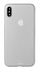 Eiroo Ghost Thin iPhone XS Max Ultra İnce Şeffaf Beyaz Rubber Kılıf