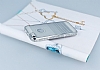 Eiroo Glace iPhone SE / 5 / 5S Silver Tal Kenarl effaf Silikon Klf - Resim 2