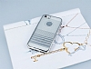 Eiroo Glace iPhone SE / 5 / 5S Silver Tal Kenarl effaf Silikon Klf - Resim 1