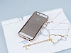 Eiroo Glace iPhone SE / 5 / 5S Tal Rose Gold Kenarl effaf Silikon Klf - Resim 1