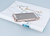 Eiroo Glace iPhone SE / 5 / 5S Tal Rose Gold Kenarl effaf Silikon Klf - Resim 2