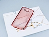 Eiroo Glace Samsung Galaxy A8 Krmz Tal Kenarl effaf Silikon Klf - Resim 2