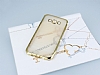 Eiroo Glace Samsung Galaxy A8 Gold Tal Kenarl effaf Silikon Klf - Resim: 1