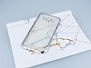 Eiroo Glace Samsung Galaxy A8 Silver Tal Kenarl effaf Silikon Klf - Resim 1