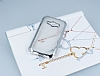 Eiroo Glace Samsung Galaxy J1 Ace Silver Tal Kenarl effaf Silikon Klf - Resim 2