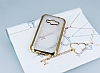Eiroo Glace Samsung Galaxy J1 Ace Gold Tal Kenarl effaf Silikon Klf - Resim: 2