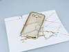 Eiroo Glace Samsung Galaxy J2 Gold Tal Kenarl effaf Silikon Klf - Resim 1