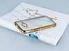Eiroo Glace Samsung Galaxy J3 2016 Gold Tal Kenarl effaf Silikon Klf - Resim 2