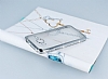 Eiroo Glace Samsung Galaxy J3 2016 Silver Tal Kenarl effaf Silikon Klf - Resim 1