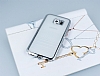Eiroo Glace Samsung i9800 Galaxy S6 Silver Tal Kenarl effaf Silikon Klf - Resim 2