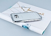 Eiroo Glace Samsung i9800 Galaxy S6 Silver Tal Kenarl effaf Silikon Klf - Resim 1