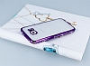Eiroo Glace Samsung i9800 Galaxy S6 Mor Tal Kenarl effaf Silikon Klf - Resim: 2