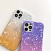 Eiroo Glitter Marble iPhone 11 Mermer Desenli Mor Silikon Klf - Resim 2