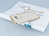 Eiroo Glow Samsung Galaxy S6 Edge Tal effaf Gold Silikon Klf - Resim 1