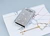 Eiroo Glows Samsung Galaxy J1 Tal Silver Rubber Klf - Resim: 1