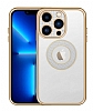 Eiroo Gold Series iPhone 12 Pro Max Tal Kamera Korumal Gold Silikon Klf