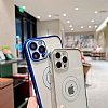 Eiroo Gold Series iPhone 12 Pro Max Tal Kamera Korumal Mavi Silikon Klf - Resim: 2