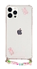 Eiroo Gummy iPhone 11 Pro Pembe Ayck Kiiye zel simli effaf Ultra Koruma Klf