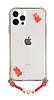 Eiroo Gummy iPhone 11 Pro Krmz Ayck Kiiye zel simli effaf Ultra Koruma Klf
