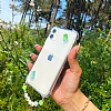 Eiroo Gummy iPhone 13 Yeil Ayck Kiiye zel simli effaf Ultra Koruma Klf - Resim: 4