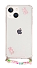 Eiroo Gummy iPhone 13 Pembe Ayck Kiiye zel simli effaf Ultra Koruma Klf
