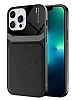Eiroo Harbor iPhone 13 Pro Max 6.7 in Siyah Silikon Klf