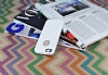 Eiroo Honeycomb iPhone SE / 5 / 5S Beyaz Silikon Kılıf - Resim: 1