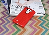 Eiroo Honeycomb LG G3 Kırmızı Silikon Kılıf - Resim: 1