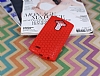 Eiroo Honeycomb LG G4 Kırmızı Silikon Kılıf - Resim: 1
