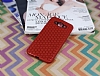 Eiroo Honeycomb Samsung Galaxy A8 Kırmızı Silikon Kılıf - Resim: 1