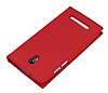 HTC Desire 500 Gizli Mknatsl Pencereli Krmz Deri Klf - Resim 1