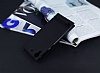 HTC Desire 530 Gizli Mknatsl Yan Kapakl Siyah Deri Klf - Resim: 2