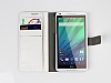 Eiroo HTC Desire 816 Standl Czdanl Beyaz Deri Klf - Resim: 1