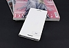 HTC Desire 820 Gizli Mknatsl Yan Kapakl Beyaz Deri Klf - Resim 1