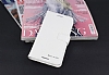 Eiroo HTC Desire 820 Standl Czdanl Beyaz Deri Klf - Resim: 1