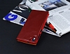 HTC Desire 826 Gizli Mıknatıslı Çift Pencereli Kırmızı Deri Kılıf - Resim: 2
