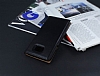 Samsung Galaxy Note 5 Gizli Mknatsl ift Pencereli Siyah Deri Klf - Resim 2
