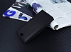 HTC One A9 Gizli Mknatsl ereveli Siyah Deri Klf - Resim 2