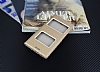 HTC One A9 Gizli Mknatsl ereveli Gold Deri Klf - Resim 1