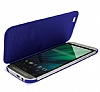 Eiroo HTC One M8 Dot View Uyku Modlu nce Yan Kapakl Lacivert Klf - Resim 3