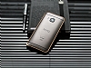 Eiroo HTC One M9 Gold izgili Round Metal Bumper ereve Gold Klf - Resim 1