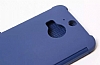 Eiroo HTC One M9 Plus Dot View Uyku Modlu nce Yan Kapakl Mavi Klf - Resim 4