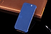 Eiroo HTC One M9 Plus Dot View Uyku Modlu nce Yan Kapakl Mavi Klf - Resim 3
